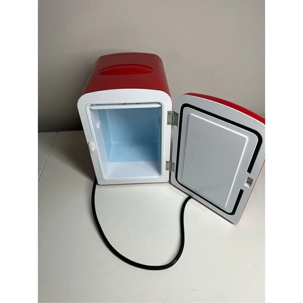 Coca-Cola 4L Portable Cooler, Personal Travel Fridge  Red, Coke Bottle